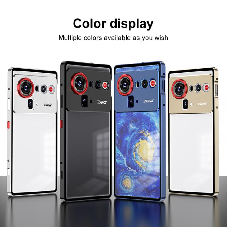 For ZTE nubia Z80 Ultra Snap Buckle Single-sided Metal Frame Frosted Phone Case
