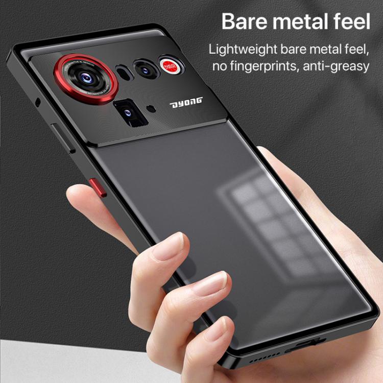 For ZTE nubia Z80 Ultra Snap Buckle Single-sided Metal Frame Frosted Phone Case