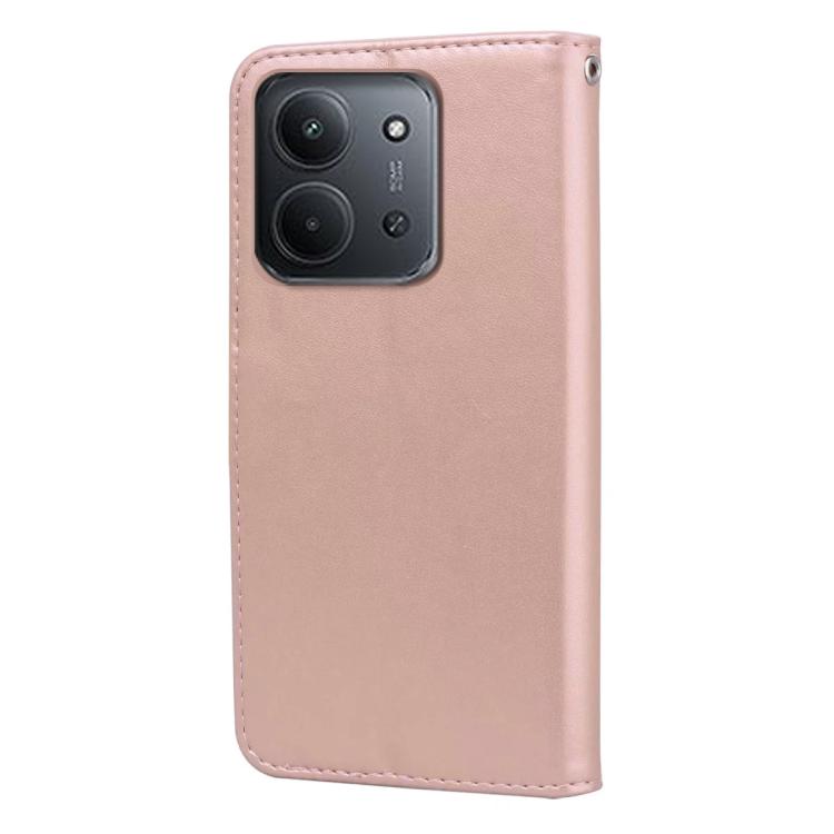 For Redmi 15C 5G / 4G Global 171mm Rose Embossed Flip PU Leather Phone Case