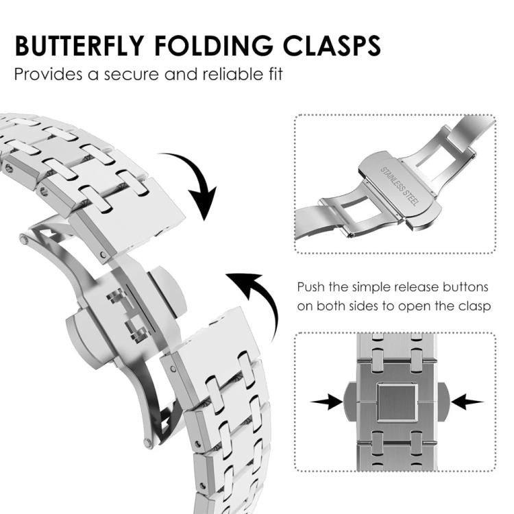 For Samsung Galaxy Watch8 / Watch8 Classic Butterfly Buckle Titanium Alloy Watch Band