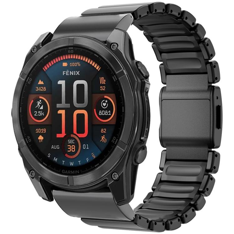 For Garmin 26mm Magnetic Norman Buckle Integrated One-bead Titanium Alloy Watch Band
