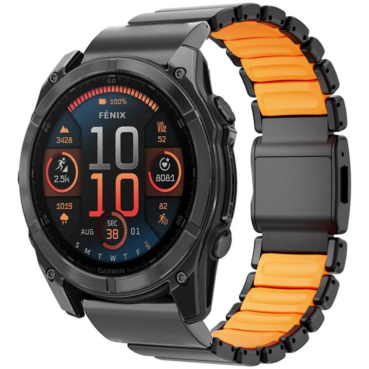 For Garmin 26mm Magnetic Norman Buckle Integrated One-bead Titanium Alloy Watch Band
