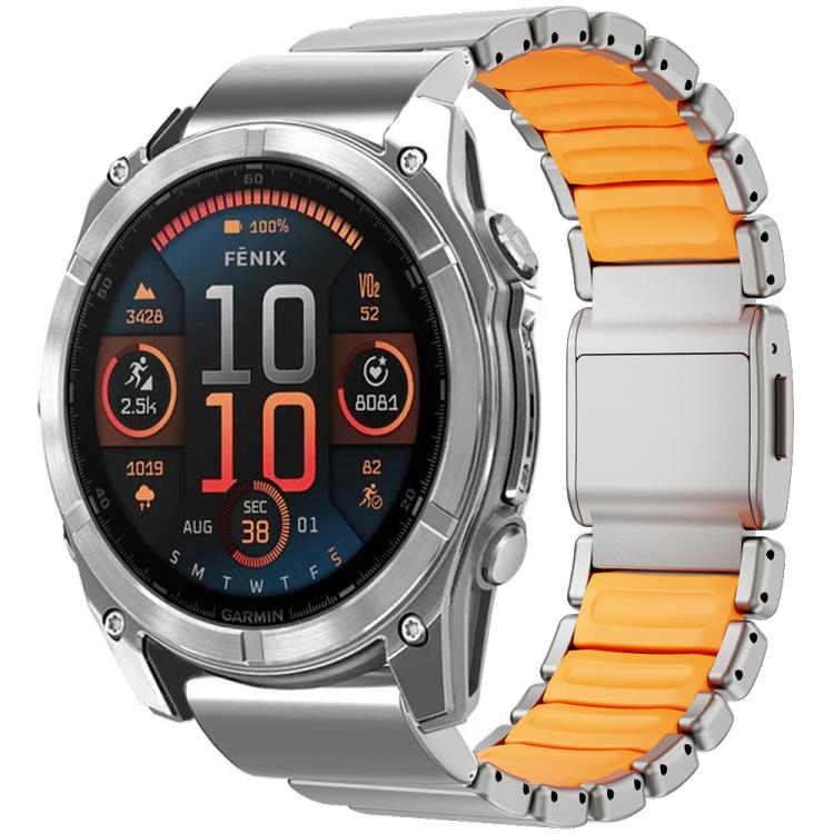 For Garmin 26mm Magnetic Norman Buckle Integrated One-bead Titanium Alloy Watch Band
