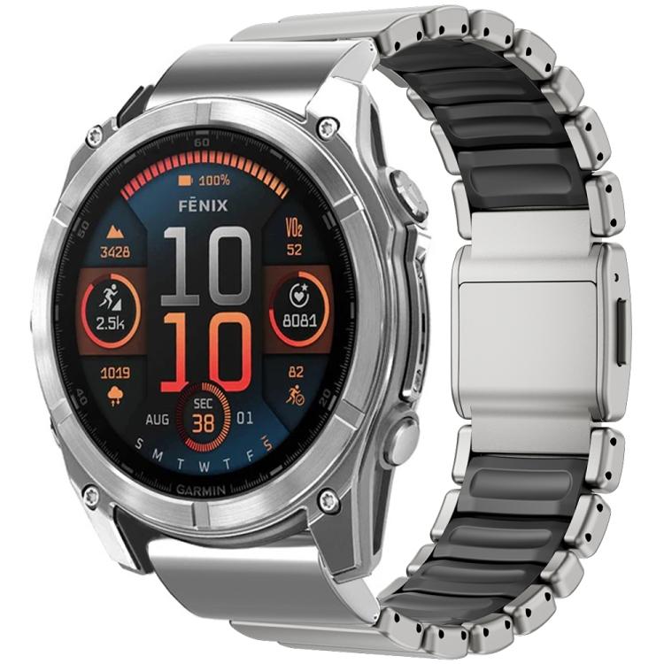 For Garmin 26mm Magnetic Norman Buckle Integrated One-bead Titanium Alloy Watch Band