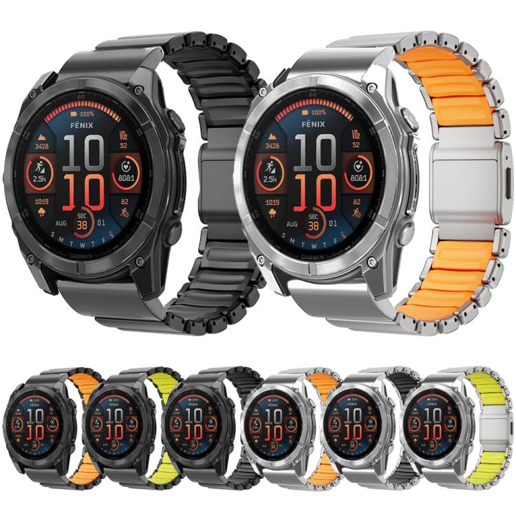 For Garmin 26mm Magnetic Norman Buckle Integrated One-bead Titanium Alloy Watch Band