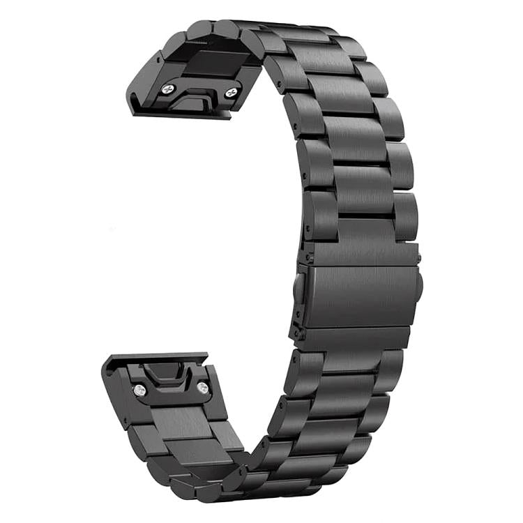 For Garmin 26mm Integrated Three Beads Flat Buckle Titanium Alloy Quick Release Watch Band