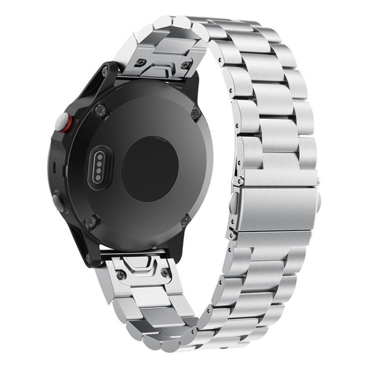 For Garmin 26mm Integrated Three Beads Flat Buckle Titanium Alloy Quick Release Watch Band