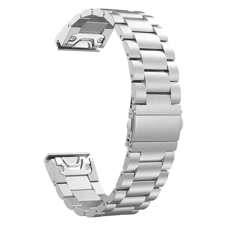 For Garmin 26mm Integrated Three Beads Flat Buckle Titanium Alloy Quick Release Watch Band