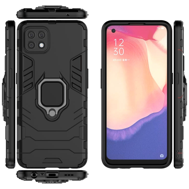 For OPPO Reno4 SE PC + TPU Shockproof Protective Case with Magnetic Ring Holder
