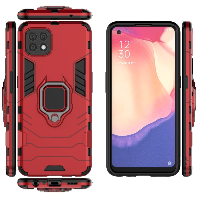 For OPPO Reno4 SE PC + TPU Shockproof Protective Case with Magnetic Ring Holder