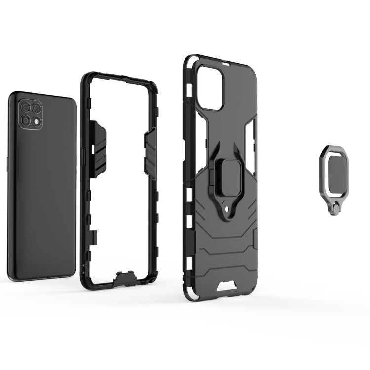 For OPPO Reno4 SE PC + TPU Shockproof Protective Case with Magnetic Ring Holder