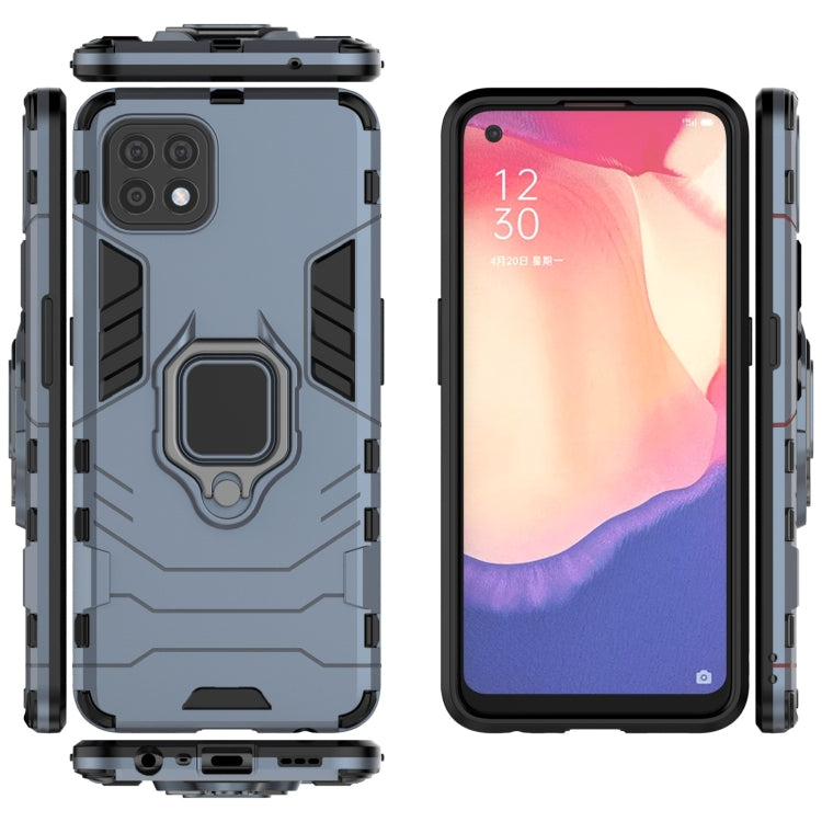 For OPPO Reno4 SE PC + TPU Shockproof Protective Case with Magnetic Ring Holder