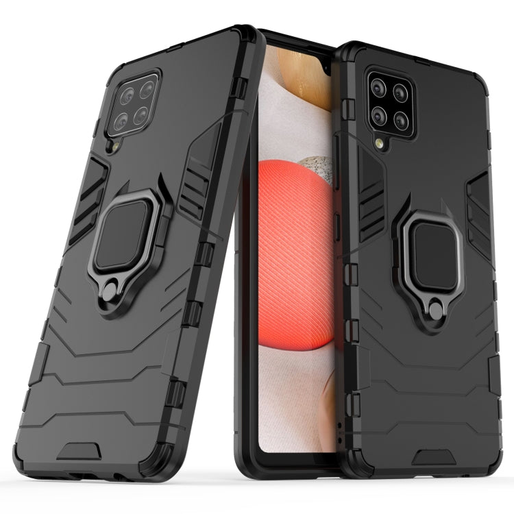 For Samsung Galaxy A42 5G PC + TPU Shockproof Protective Case with Magnetic Ring Holder