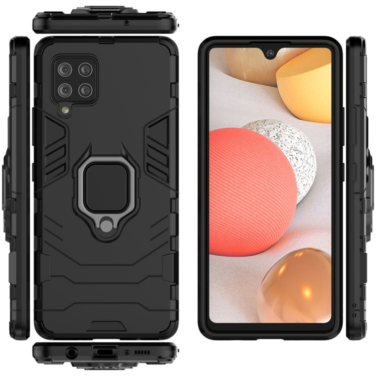 For Samsung Galaxy A42 5G PC + TPU Shockproof Protective Case with Magnetic Ring Holder