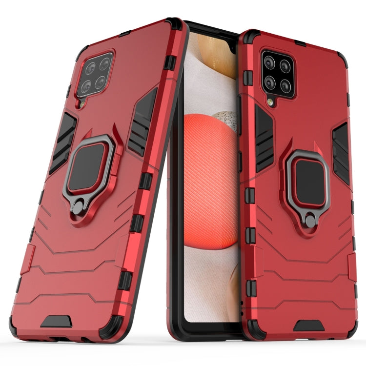 For Samsung Galaxy A42 5G PC + TPU Shockproof Protective Case with Magnetic Ring Holder