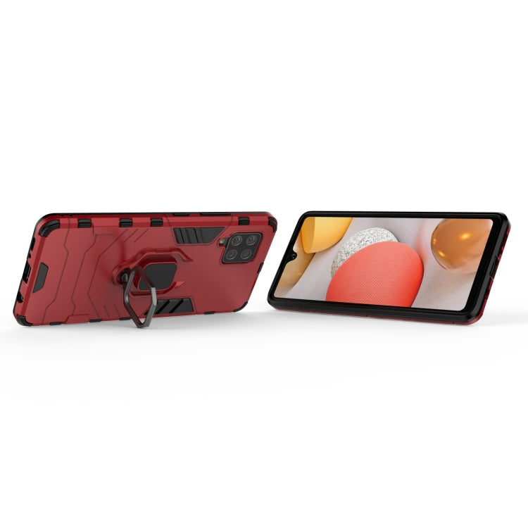 For Samsung Galaxy A42 5G PC + TPU Shockproof Protective Case with Magnetic Ring Holder