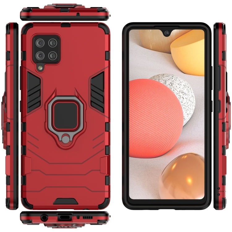 For Samsung Galaxy A42 5G PC + TPU Shockproof Protective Case with Magnetic Ring Holder