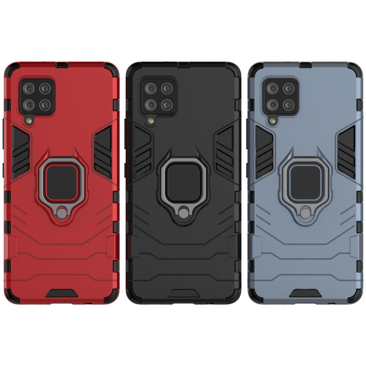 For Samsung Galaxy A42 5G PC + TPU Shockproof Protective Case with Magnetic Ring Holder