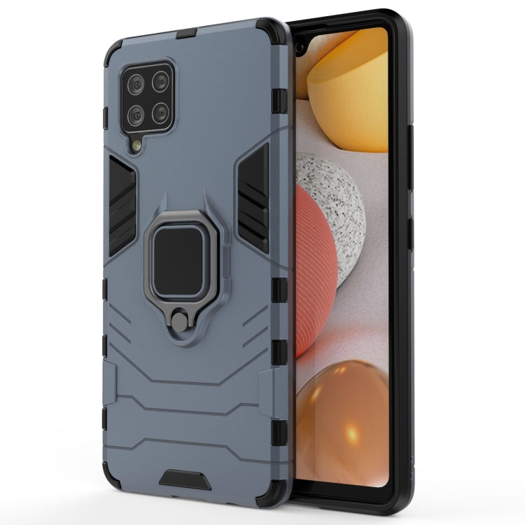 For Samsung Galaxy A42 5G PC + TPU Shockproof Protective Case with Magnetic Ring Holder