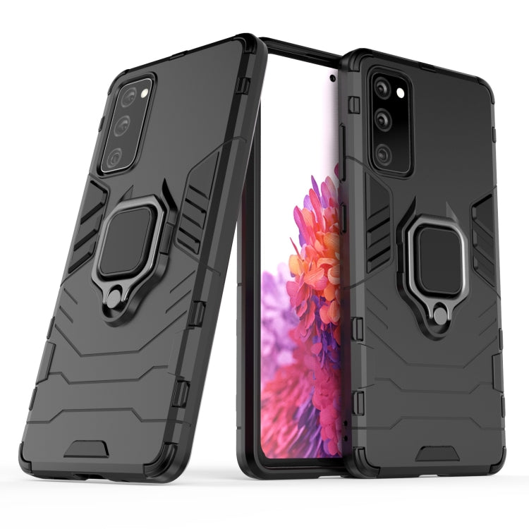 For Samsung Galaxy S20 FE PC + TPU Shockproof Protective Case with Magnetic Ring Holder