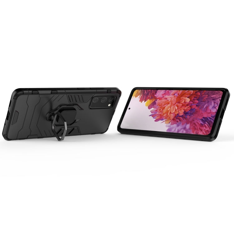 For Samsung Galaxy S20 FE PC + TPU Shockproof Protective Case with Magnetic Ring Holder