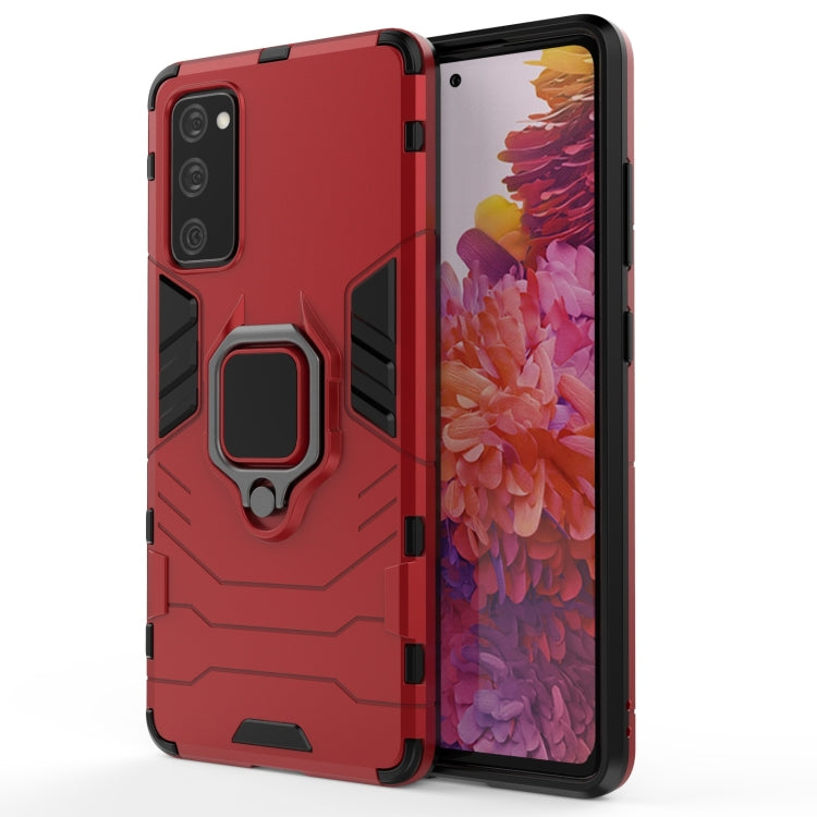 For Samsung Galaxy S20 FE PC + TPU Shockproof Protective Case with Magnetic Ring Holder