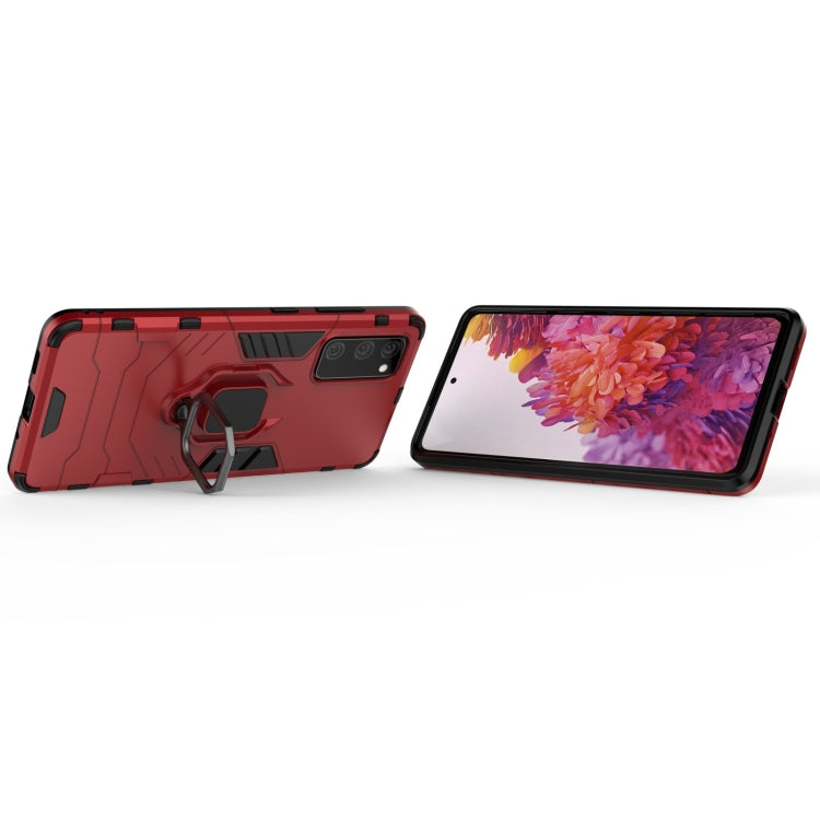 For Samsung Galaxy S20 FE PC + TPU Shockproof Protective Case with Magnetic Ring Holder