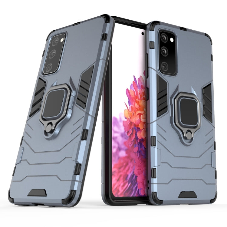 For Samsung Galaxy S20 FE PC + TPU Shockproof Protective Case with Magnetic Ring Holder