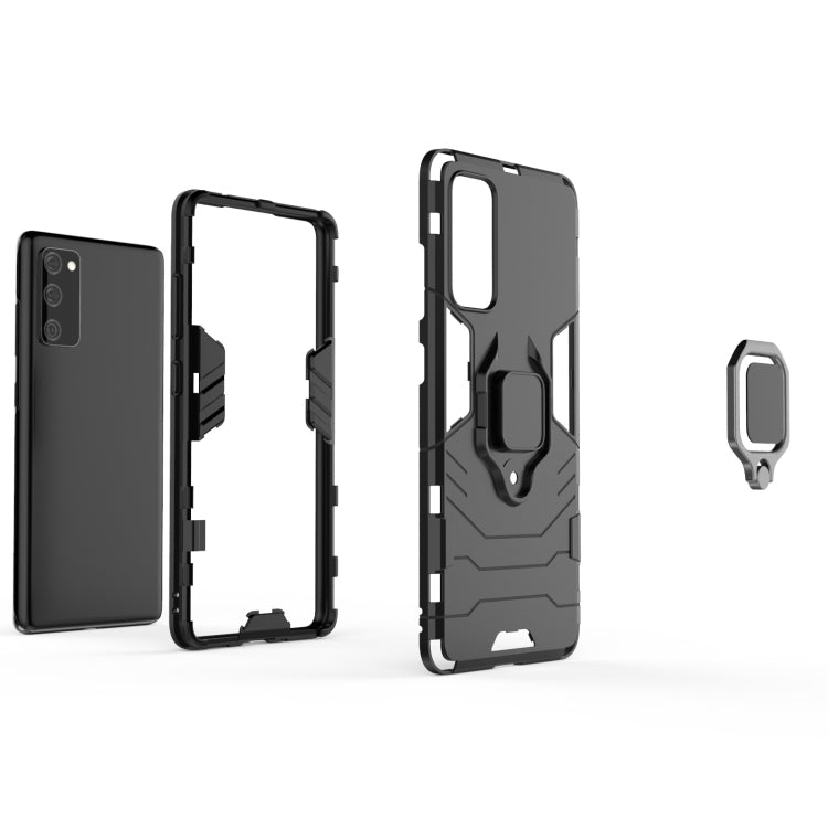 For Samsung Galaxy S20 FE PC + TPU Shockproof Protective Case with Magnetic Ring Holder
