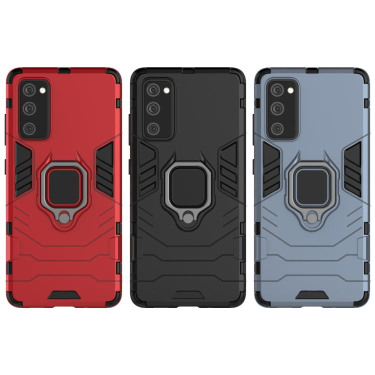 For Samsung Galaxy S20 FE PC + TPU Shockproof Protective Case with Magnetic Ring Holder