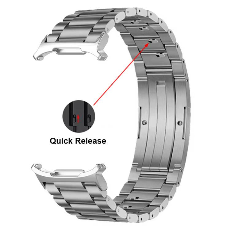 For Samsung Galaxy Watch8 / Watch8 Classic Detachable Three Beads HW Buckle Titanium Alloy Watch Band