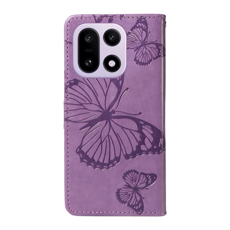 For OnePlus 15 3D Butterfly Embossed Pattern Flip Leather Phone Case