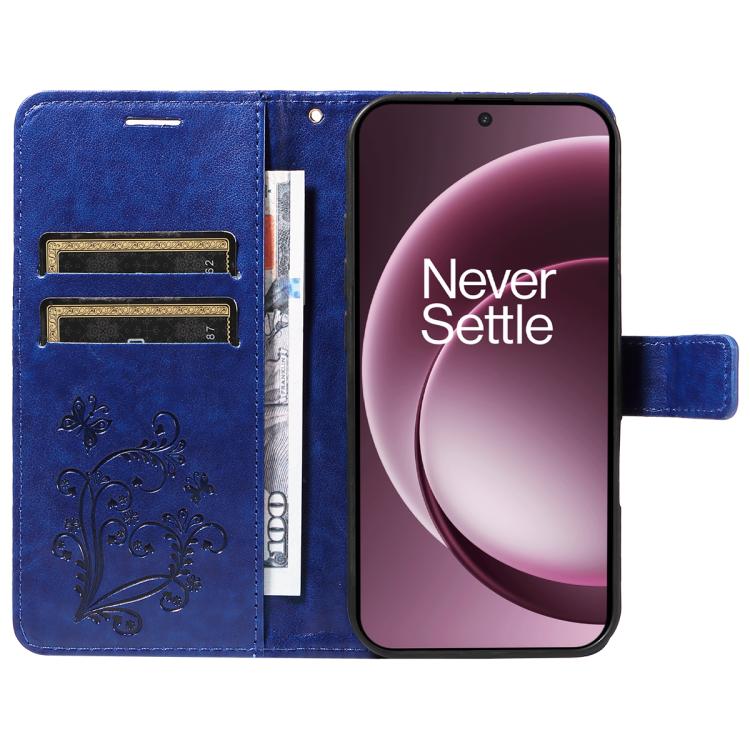 For OnePlus 15 3D Butterfly Embossed Pattern Flip Leather Phone Case