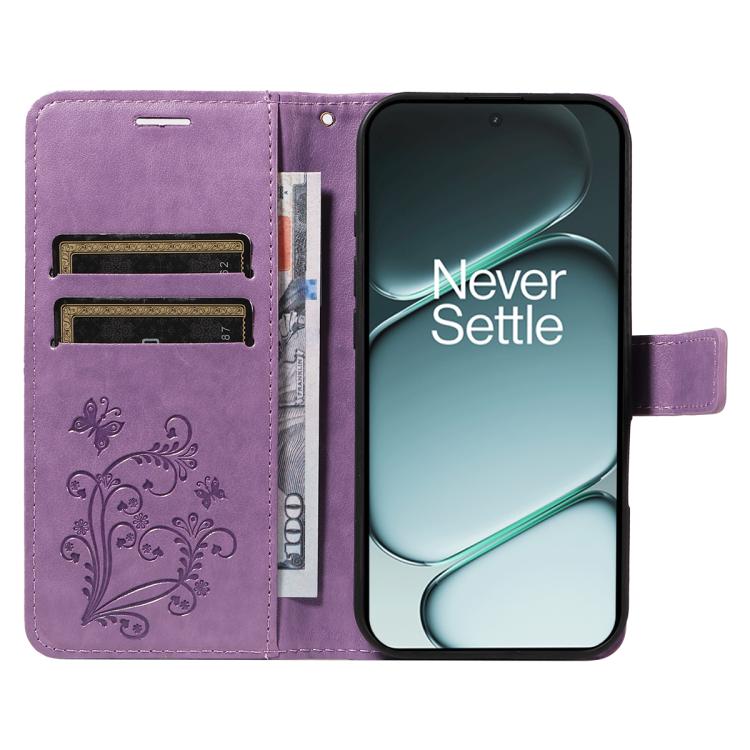 For OnePlus Ace 6 3D Butterfly Embossed Pattern Flip Leather Phone Case