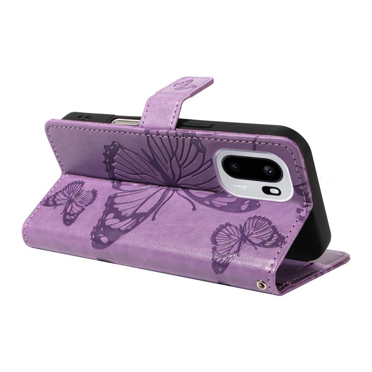 For OnePlus Ace 6 3D Butterfly Embossed Pattern Flip Leather Phone Case