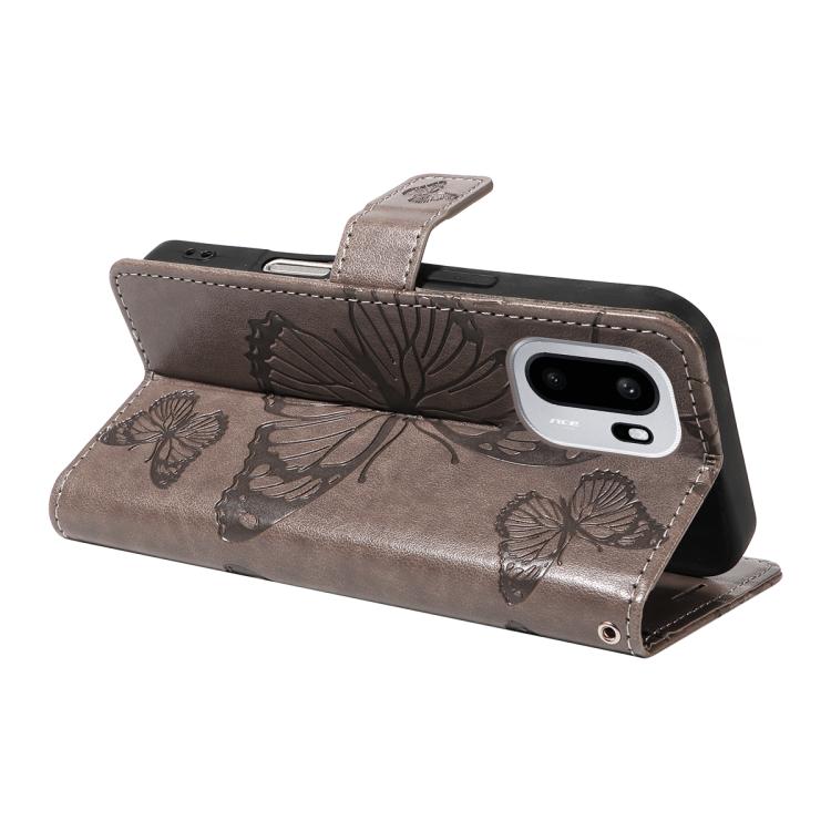 For OnePlus Ace 6 3D Butterfly Embossed Pattern Flip Leather Phone Case