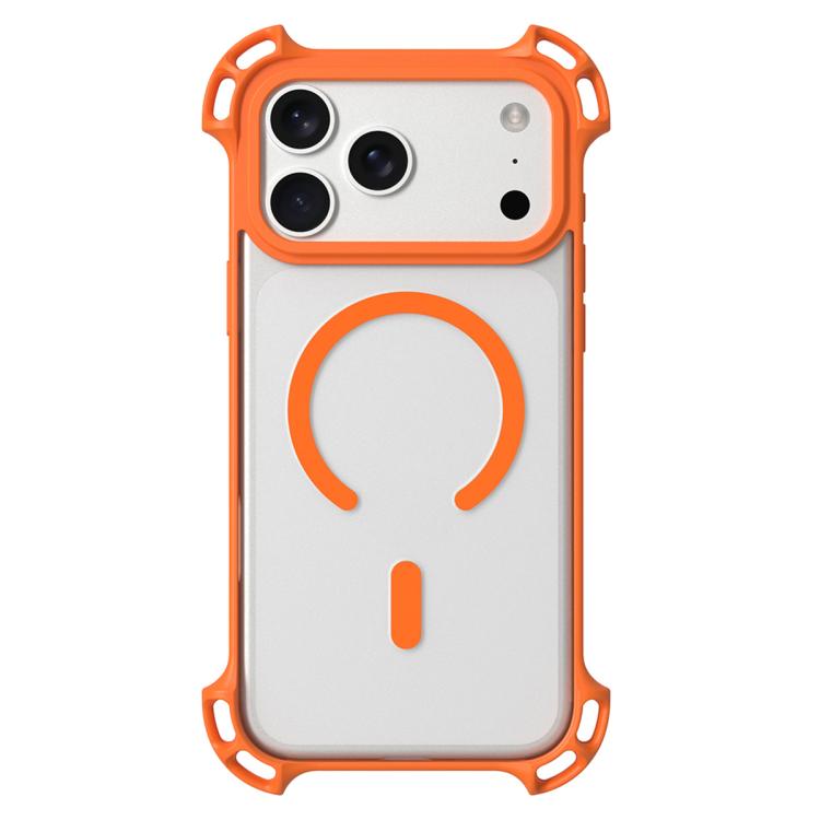 For iPhone 17 Pro Drone-Style Four-Corner Shockproof Acrylic MagSafe Phone Case