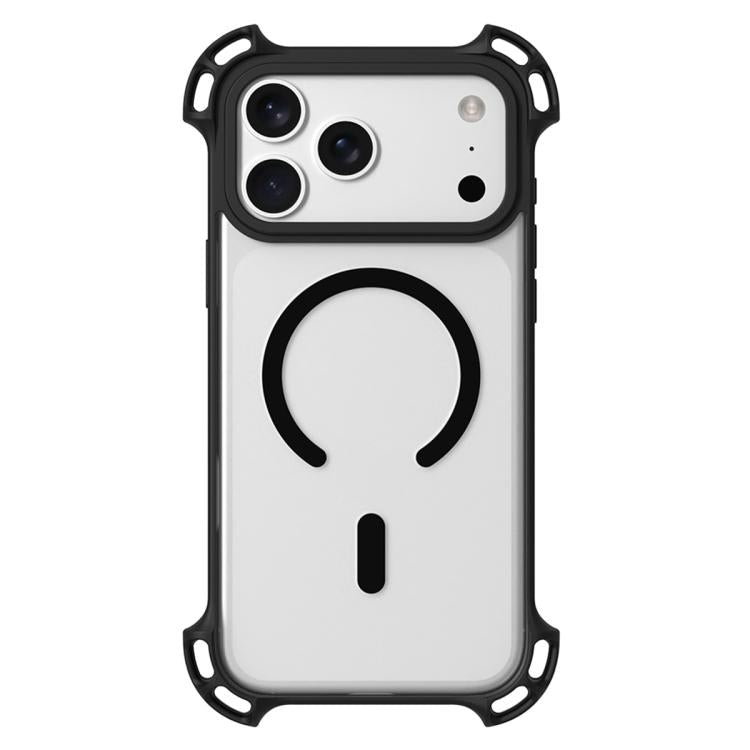 For iPhone 17 Pro Drone-Style Four-Corner Shockproof Acrylic MagSafe Phone Case