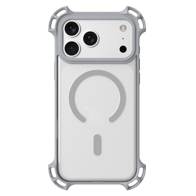 For iPhone 17 Pro Drone-Style Four-Corner Shockproof Acrylic MagSafe Phone Case