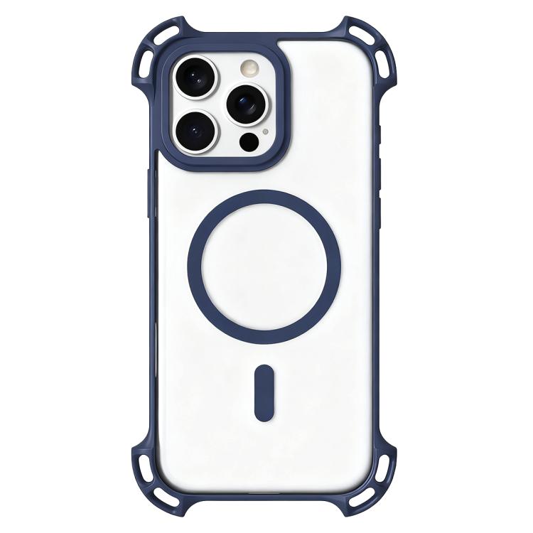 For iPhone 16 Pro Drone-Style Four-Corner Shockproof Acrylic MagSafe Phone Case