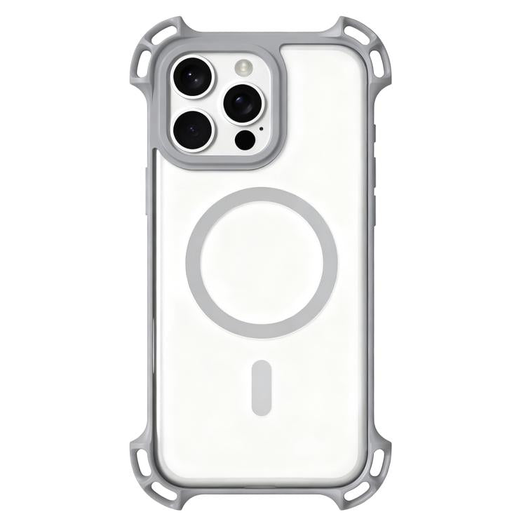 For iPhone 16 Pro Drone-Style Four-Corner Shockproof Acrylic MagSafe Phone Case