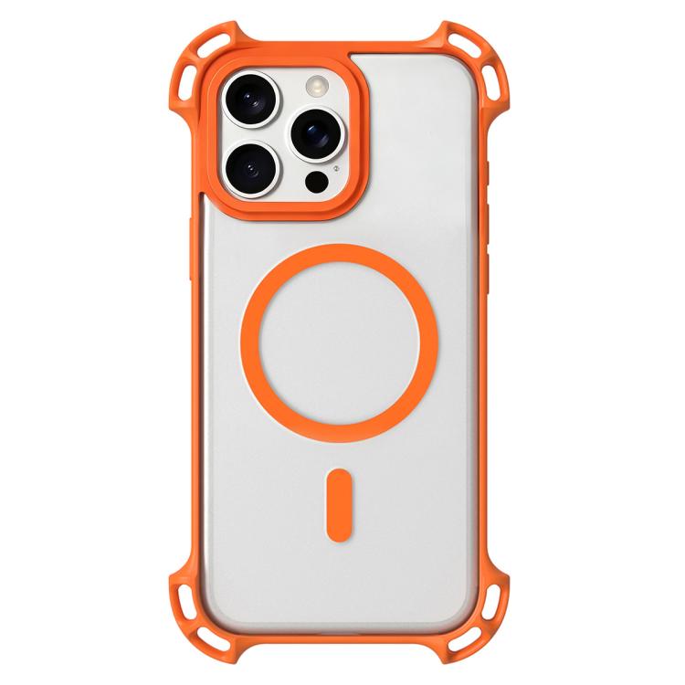 For iPhone 15 Pro Max Drone-Style Four-Corner Shockproof Acrylic MagSafe Phone Case