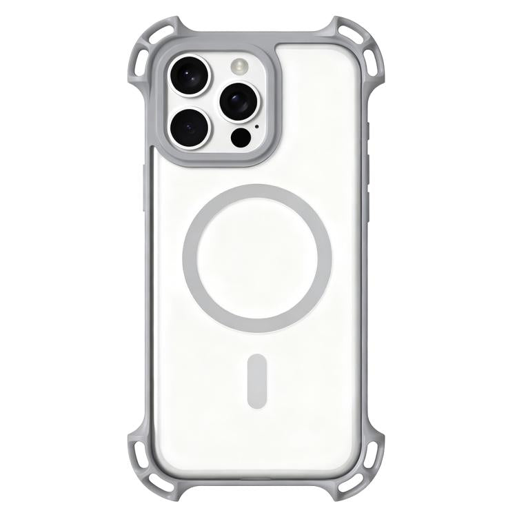 For iPhone 15 Pro Max Drone-Style Four-Corner Shockproof Acrylic MagSafe Phone Case