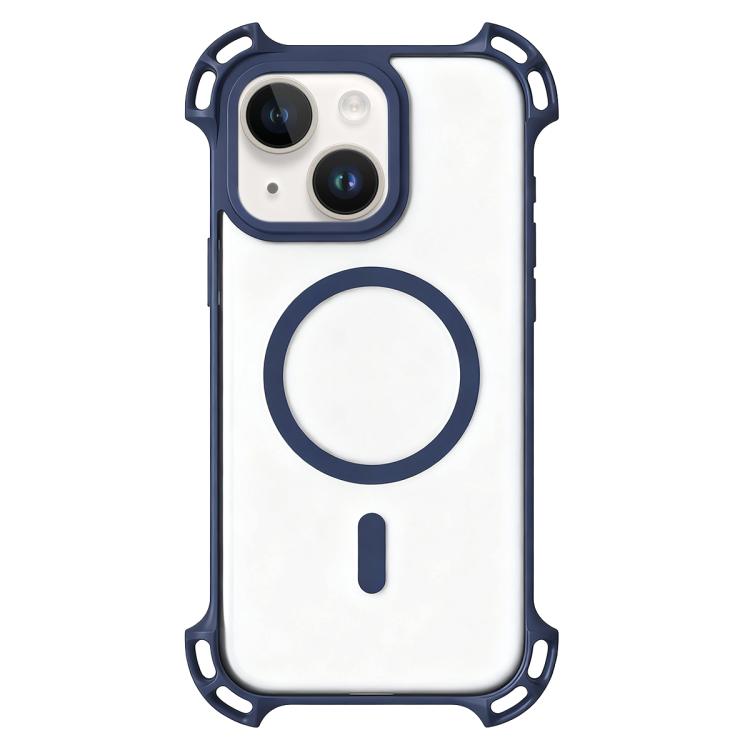 For iPhone 15 Plus Drone-Style Four-Corner Shockproof Acrylic MagSafe Phone Case