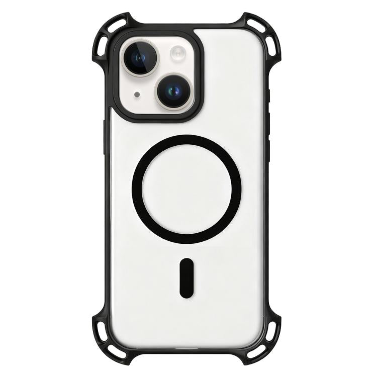 For iPhone 14 Drone-Style Four-Corner Shockproof Acrylic MagSafe Phone Case