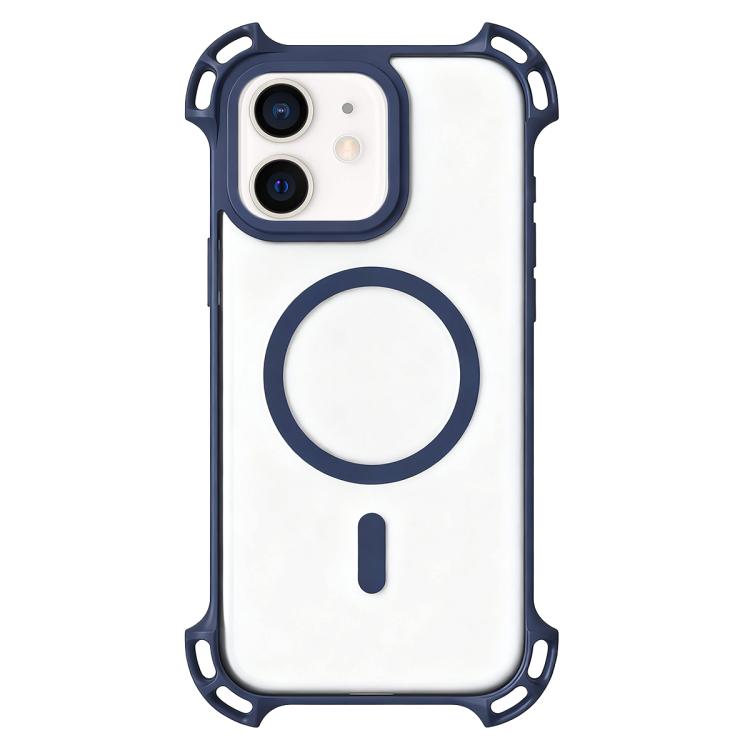 For iPhone 12 Drone-Style Four-Corner Shockproof Acrylic MagSafe Phone Case
