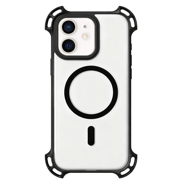 For iPhone 11 Drone-Style Four-Corner Shockproof Acrylic MagSafe Phone Case