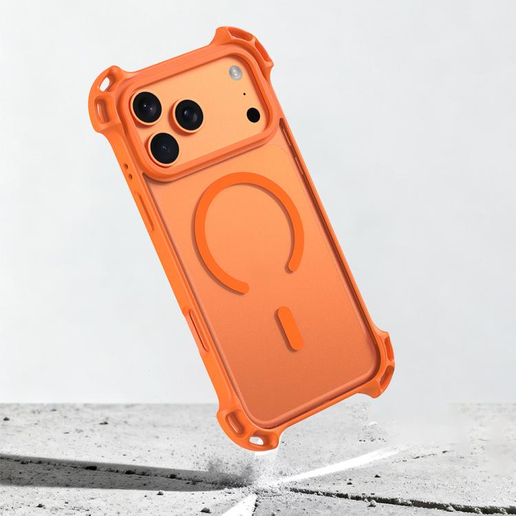 For iPhone 16 Pro Max Drone-Style Four-Corner Shockproof Acrylic MagSafe Phone Case