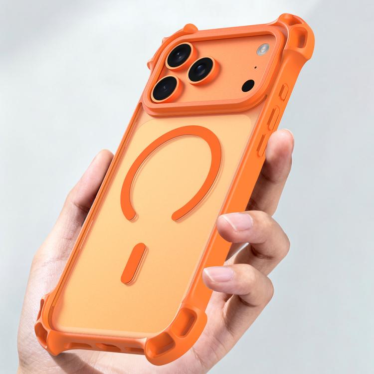 For iPhone 16 Pro Max Drone-Style Four-Corner Shockproof Acrylic MagSafe Phone Case
