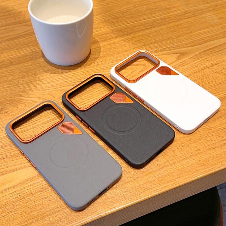 For Redmi K90 / Poco F8 Pro PC + TPU + Leather Cooling Holes MagSafe Phone Case